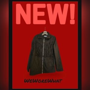 WeWoreWhat Black Fringe Jacket